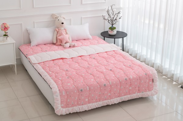 여름용 시어서커 양면 곱창 누빔 이블(소라,핑크,그레이)