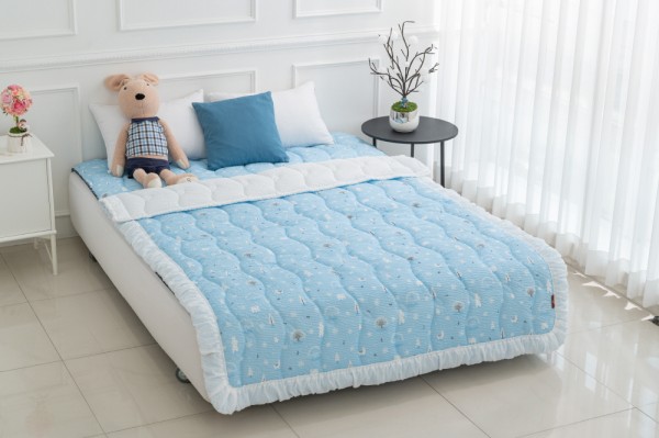 여름용 시어서커 양면 곱창 누빔 이블(소라,핑크,그레이)